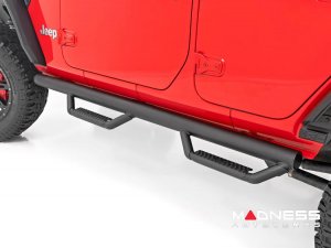 Jeep Wrangler JL Side Steps - Nerf Steps - Rough Country - 4 Door Jeep Wrangler JL Side Steps - Nerf Steps - Rough Country - 4 Door